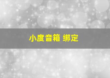 小度音箱 绑定